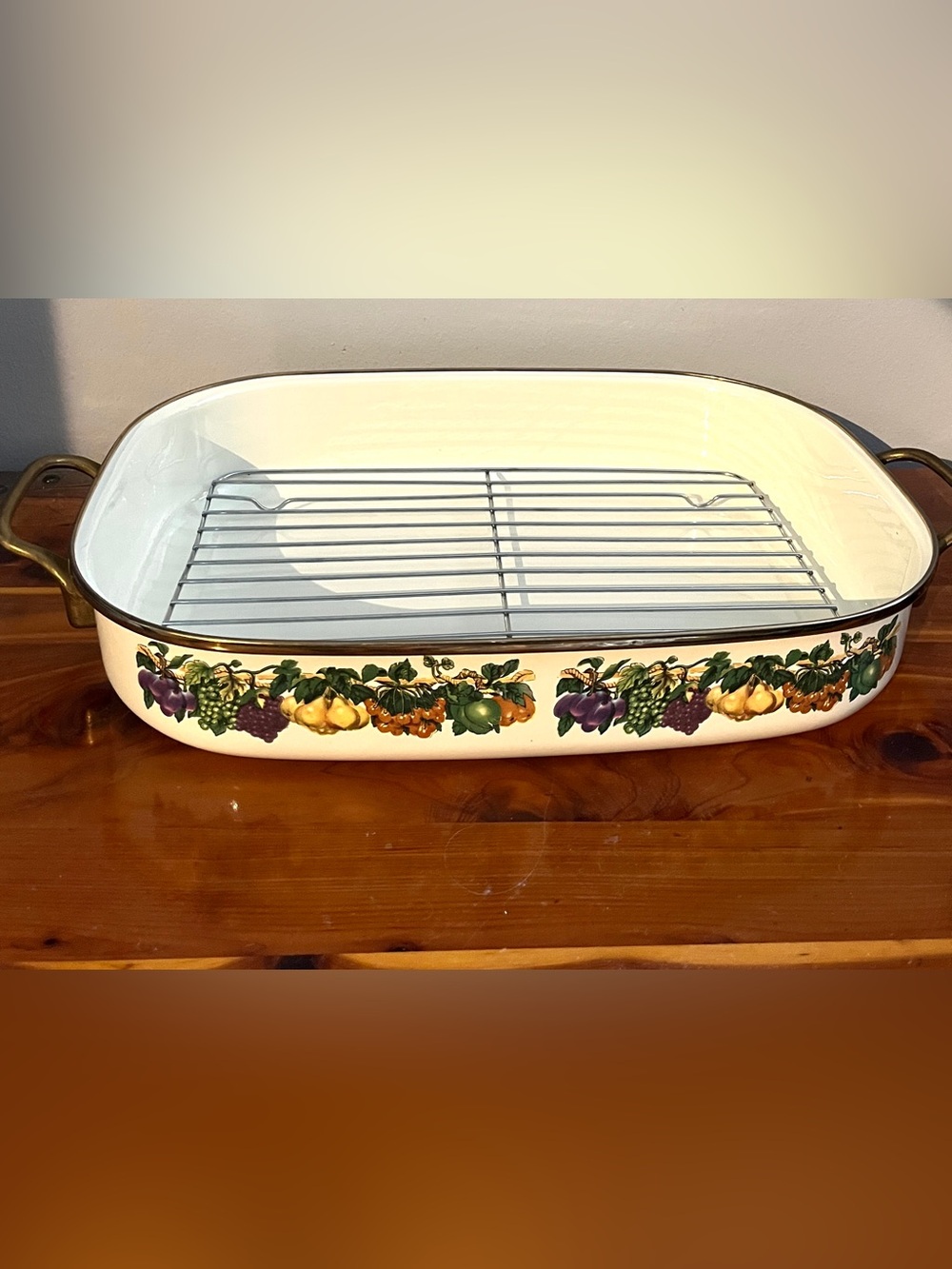 Tabletops Kensington Garden Collection VTG 11.5"x16" Roaster Lasagna Pan w/Rack